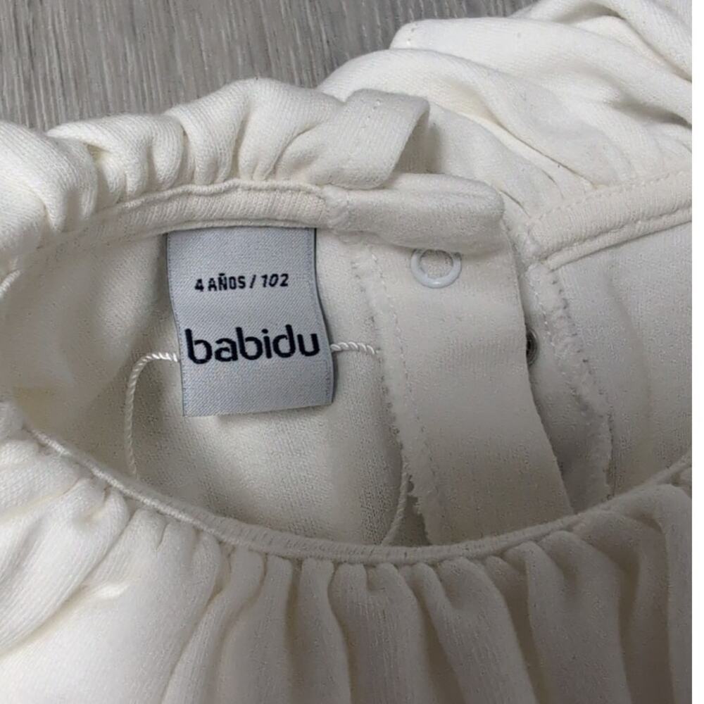 Babidu White Ruffle Top | 4T - Picture 2 of 4